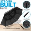 Serenelife 62'' Automatic Open Large Golf Umbrella - Double Canopy Vented Umbrella, Virtually Windproof SLGZUMBRELLA